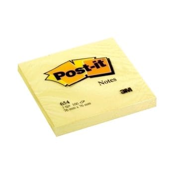 Notite adezive Post-it galben 76x76mm 100 file