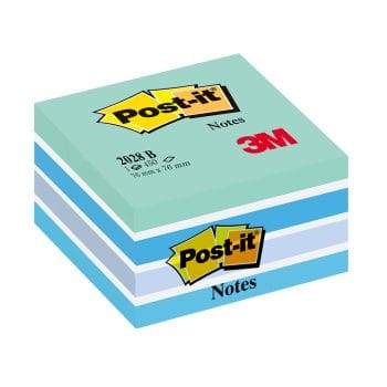 Cub notite adezive Post it albastru pastel 76x76mm 450file