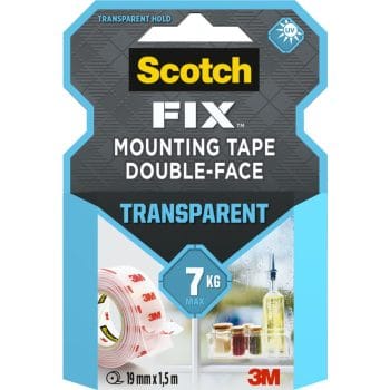 Banda dublu adeziva transp pentru montare  Scotch 19mmx1.5m