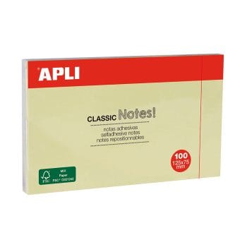 Notite adezive Apli 125x75mm 100 file galben