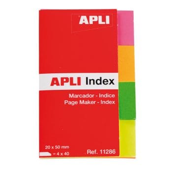 Index autoadeziv Apli din hartie 20x50mm 4 culori x 40 file