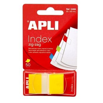 Index Apli Pop-Up galben 25x45mm 50 file