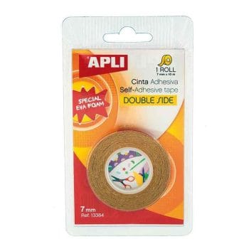 Banda dublu adeziva Apli 7mmx10m ambalat in blister