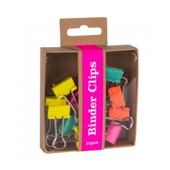 Clipsuri metalice APLI diverse culori fluorescente 12buc/um