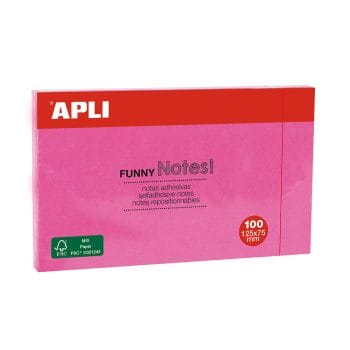 Notite adezive Apli 125x75mm 100 file magenta