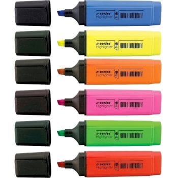 Textmarker A-series corp dreptunghiular vf.1-5mm 6culori/um