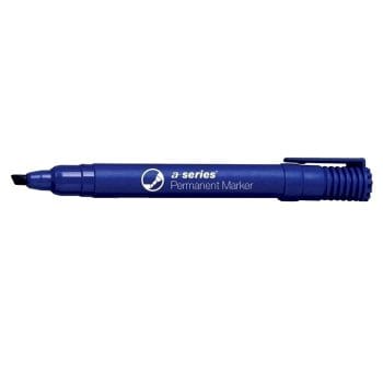 Marker permanent A-series corp plastic vf 2-5mm albastru