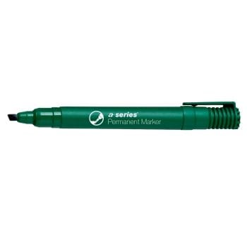 Marker permanent A-series corp plastic vf 2-5mm verde