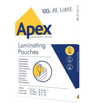 Folie laminare APEX 75-80 microni 303x426mm A3 100buc/um