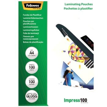 Folie laminare Fellowes 100 microni 216x303mm A4 100buc/um