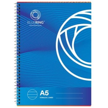 Caiet cu spira A5 Bluering 70 file offset 70g dictando coper