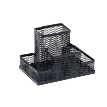 Suport accesorii de birou mesh negru