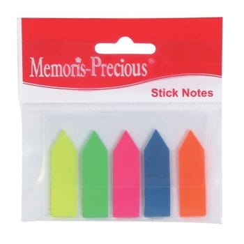 Index autoadeziv plastic Memoris sageata 12x45mm 5x25 file