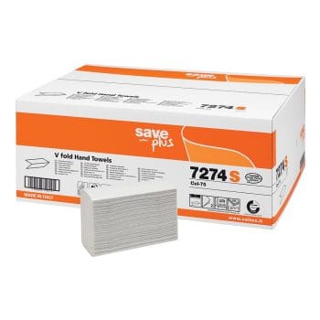 Prosoape pliate V Save albe 2str 25x22cm 200 bc/UM