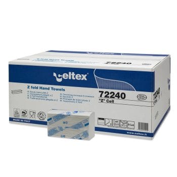 Prosoape pliate Z Cell albe 2str 24x24 cm 150buc/pach 25pach