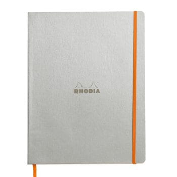 Notebook Rhodiarama A4+ 80 file ivory dictando argintiu