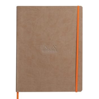 Notebook Rhodiarama A4+ 80 file ivory dictando taupe