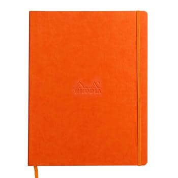 Notebook Rhodiarama A4+ 80 file ivory dictando tangerine
