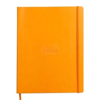 Notebook Rhodiarama A4+ 80 file ivory dictando portocaliu