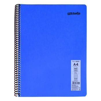 Caiet cu spira Mynote PP A4 60 file matematica Neon diverse