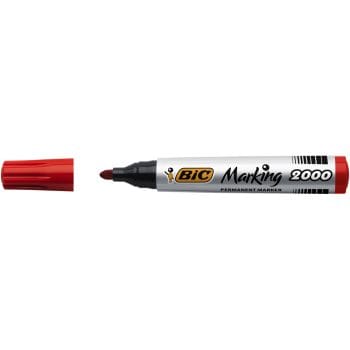 Marker permanent BIC 2000 varf rotund 1.7mm rosu
