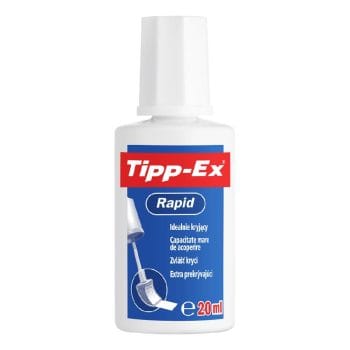 Fluid corector Tipp-Ex Rapid 20ml pe baza de solvent cu bure