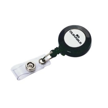 Snur retractabil pentru ecuson Durable  gri/negru 10 buc/UM