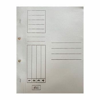 Dosar alb incopciat cu gauri 1/1 A4 carton 10 buc/um (set)