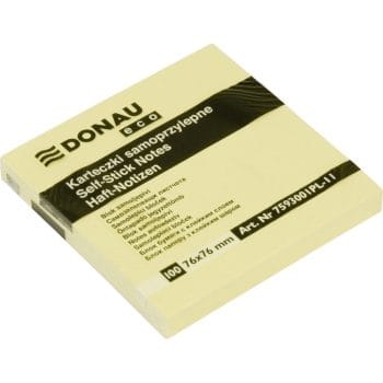 Notite adezive Donau 76x76mm 100 file galbene