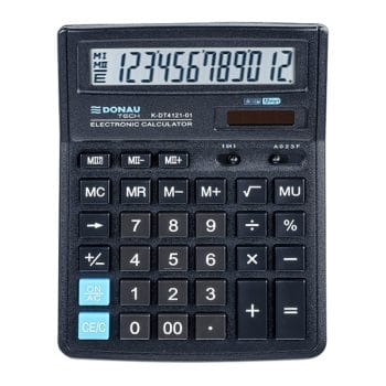 Calculator DONAU TECH 12 digits display dim 190x143x40 mm Ne