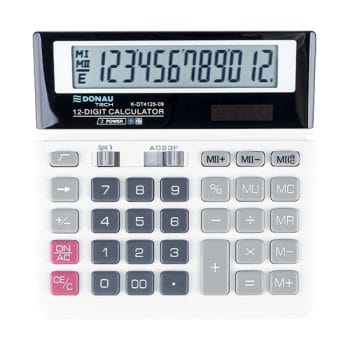 Calculator DONAU TECH 12 digits display dim 155x152x28 mm Al