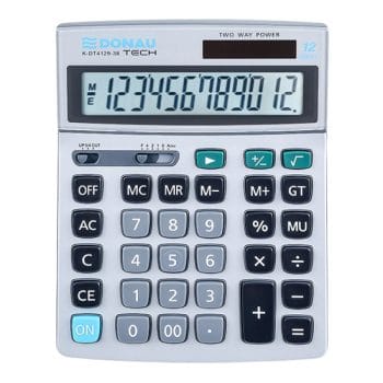 Calculator DONAU TECH 12 digits display dim 210x154x37 mm ca