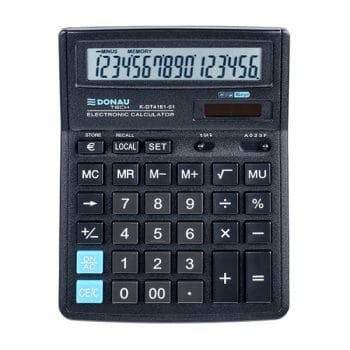 Calculator DONAU TECH 16 digits display dim 190x143x40 mm Ne