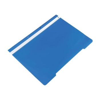 Dosar cu sina si 2 perforatii A4 plastic 50buc/um albastru