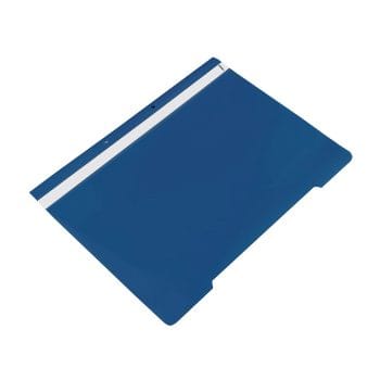 Dosar cu sina si 2 perforatii A4 plastic 50 buc/um bleumarin