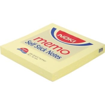 Notite adezive Noki galben 75x75mm 100 file/um
