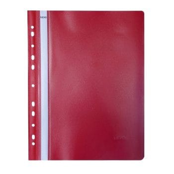 Dosar cu multiperforatii Noki. orange peel rosu 25 bucati/set