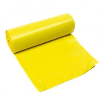 Saci menaj HD-LD. galben. 60 L. parfum citrice. 16 saci/rola