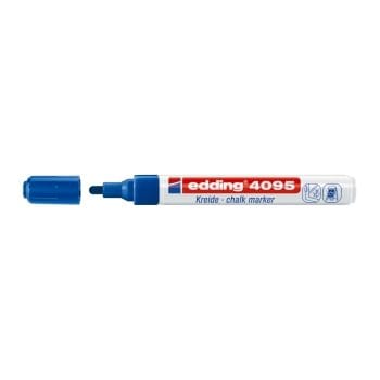 Marker Edding 4095 cu creta lichida varf 2-3mm albastru
