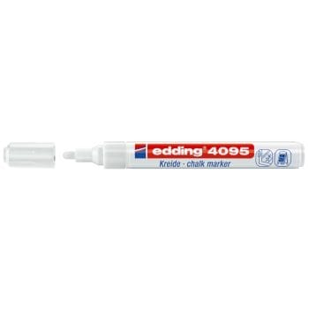Marker Edding 4095 cu creta lichida varf 2-3mm alb