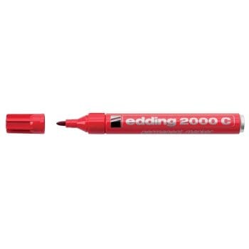 Marker Edding 2000 permanent varf rotund 1.5-3mm rosu