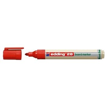 Marker Edding 28  Ecoline pentru tabla varf 1.5-3mm rosu