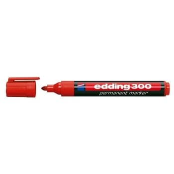 Marker Edding 300 permanent varf rotund 1.5-3mm rosu