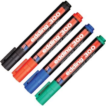 Marker Edding 300 permanent varf rotund 1.5-3mm 4buc/um