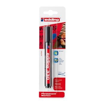 Marker Edding 330 permanent vf retezat 1-5mm negru blister