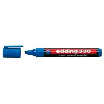 Marker Edding 330 permanent varf retezat 1-5mm albastru