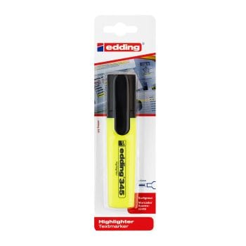 Textmarker Edding 345 vf retezat 2-5mm galben blister