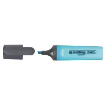 Textmarker Edding 345 varf retezat 2-5mm albastru