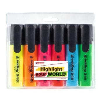 Textmarker Edding 345 vf retezat 2-5mm 6 buc/um