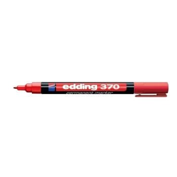 Marker Edding 370 permanent varf rotund 1mm rosu